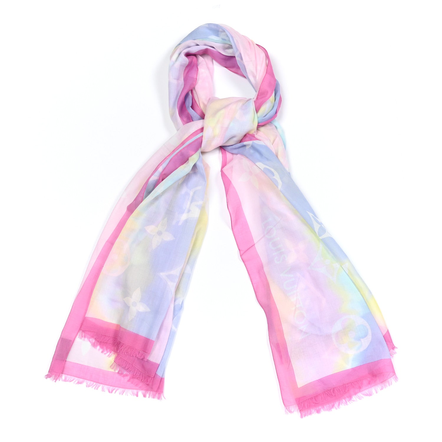 Louis Vuitton Cotton Monogram Escale Pareo Stole Rose 1 of 5