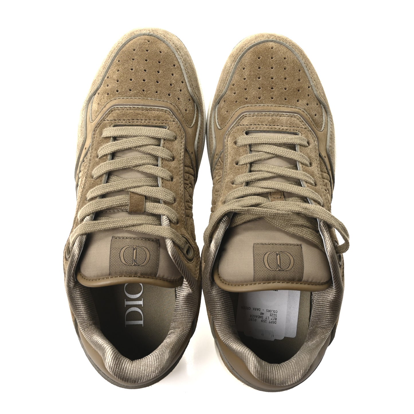 Suede Calfskin Mens B27 Uptown Low Top Sneaker 40 Khaki