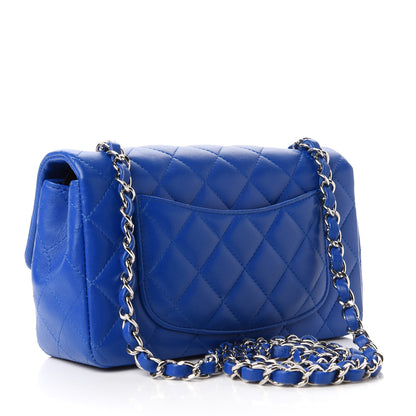 Chanel Lambskin Quilted Mini Rectangular Flap Royal Blue 3 of 11
