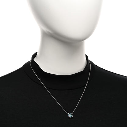 David Yurman Sterling Silver Diamond Blue Topaz 9mm Petite Chatelaine Pendant Necklace 2 of 6