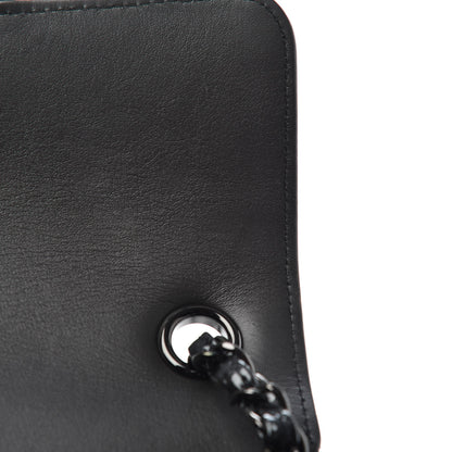 Chanel Patent Metallic Crumpled Calfskin Chevron Quilted Mini Rectangular Flap So Black 12 of 12