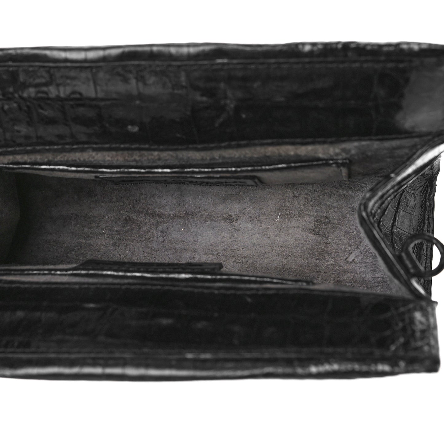 Crocodile Crossbody Bag Black