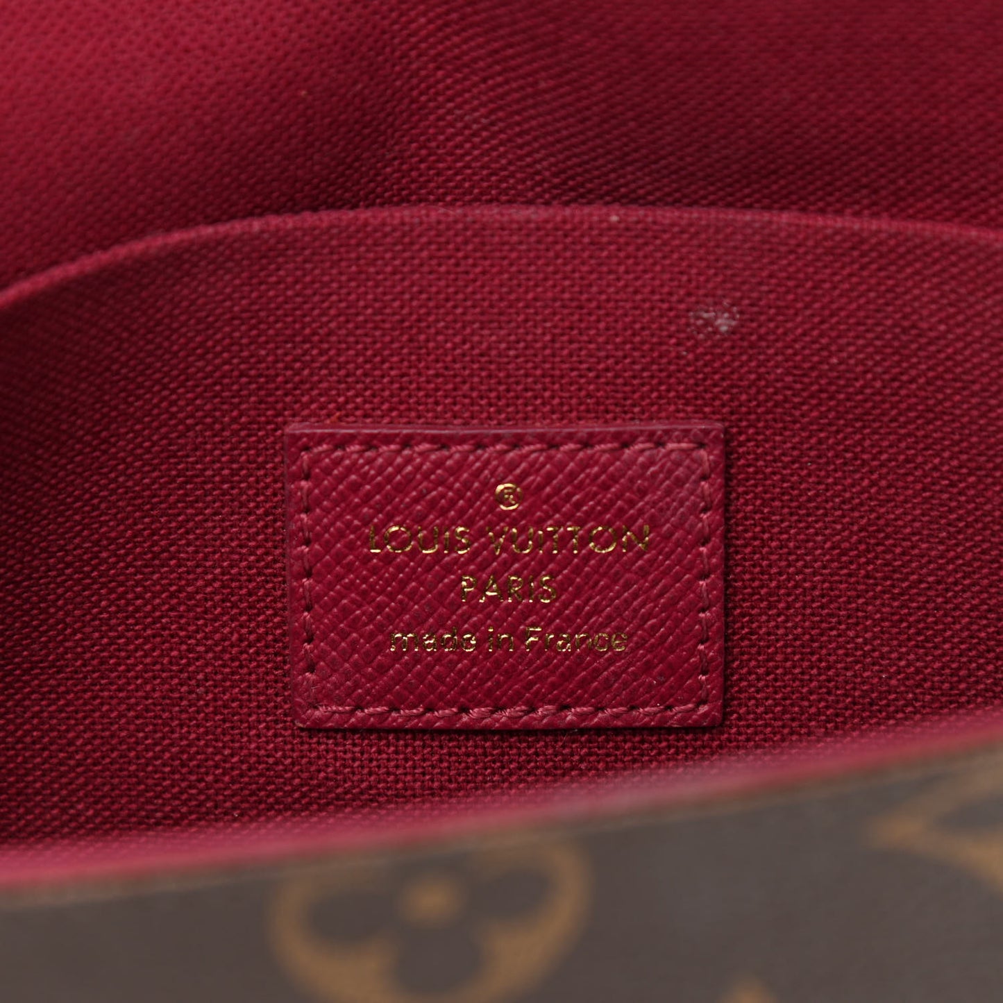 Monogram Pochette Felicie Chain Wallet Fuchsia