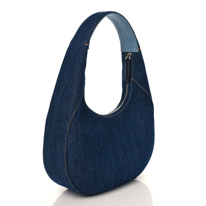 Stella McCartney Eco Alter Denim Logo Small Hobo Smoky Blue 3 of 8