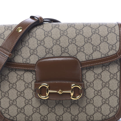 Gucci GG Supreme Monogram Horsebit 1955 Shoulder Bag Beige Brown Sugar 8 of 10