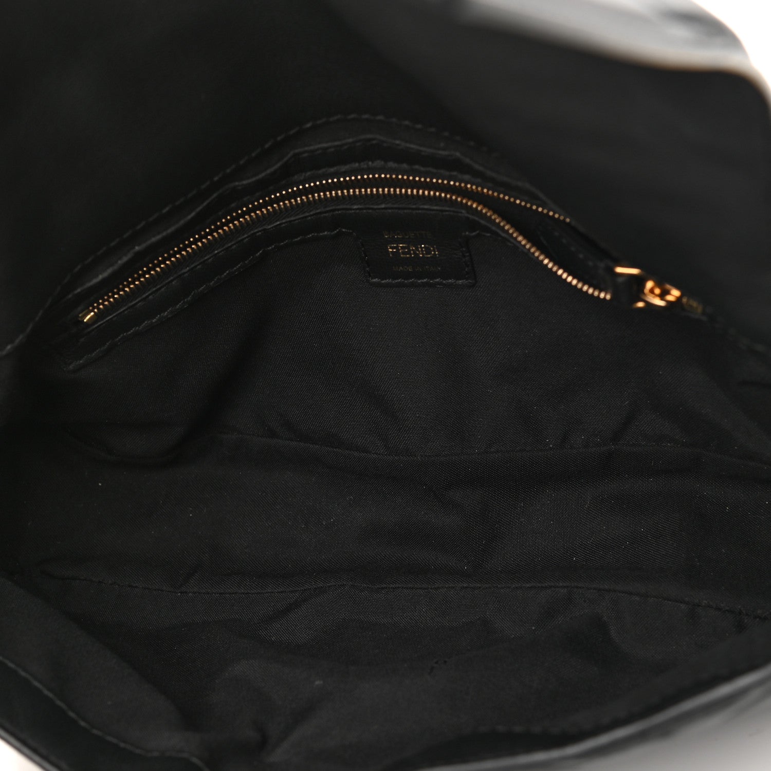 Fendi Nappa FF 1974 Embossed Baguette Black 5 of 11