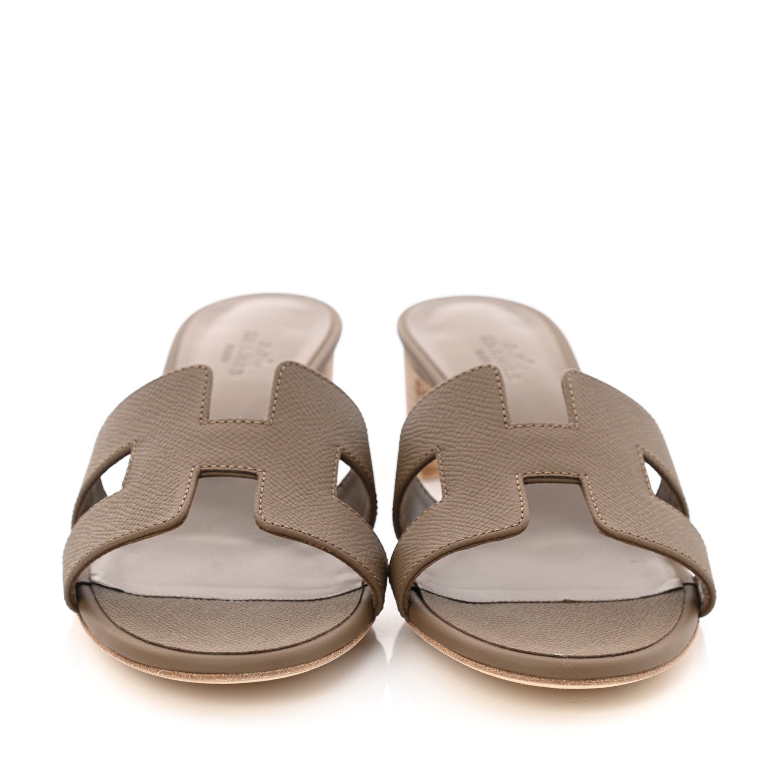 Hermes Epsom Oasis Sandals 37 Etoupe 2 of 9