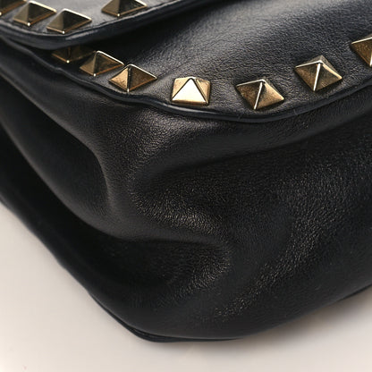 Valentino Garavani Vitello Mini Rockstud Flap Saddle Crossbody Bag Black 7 of 8