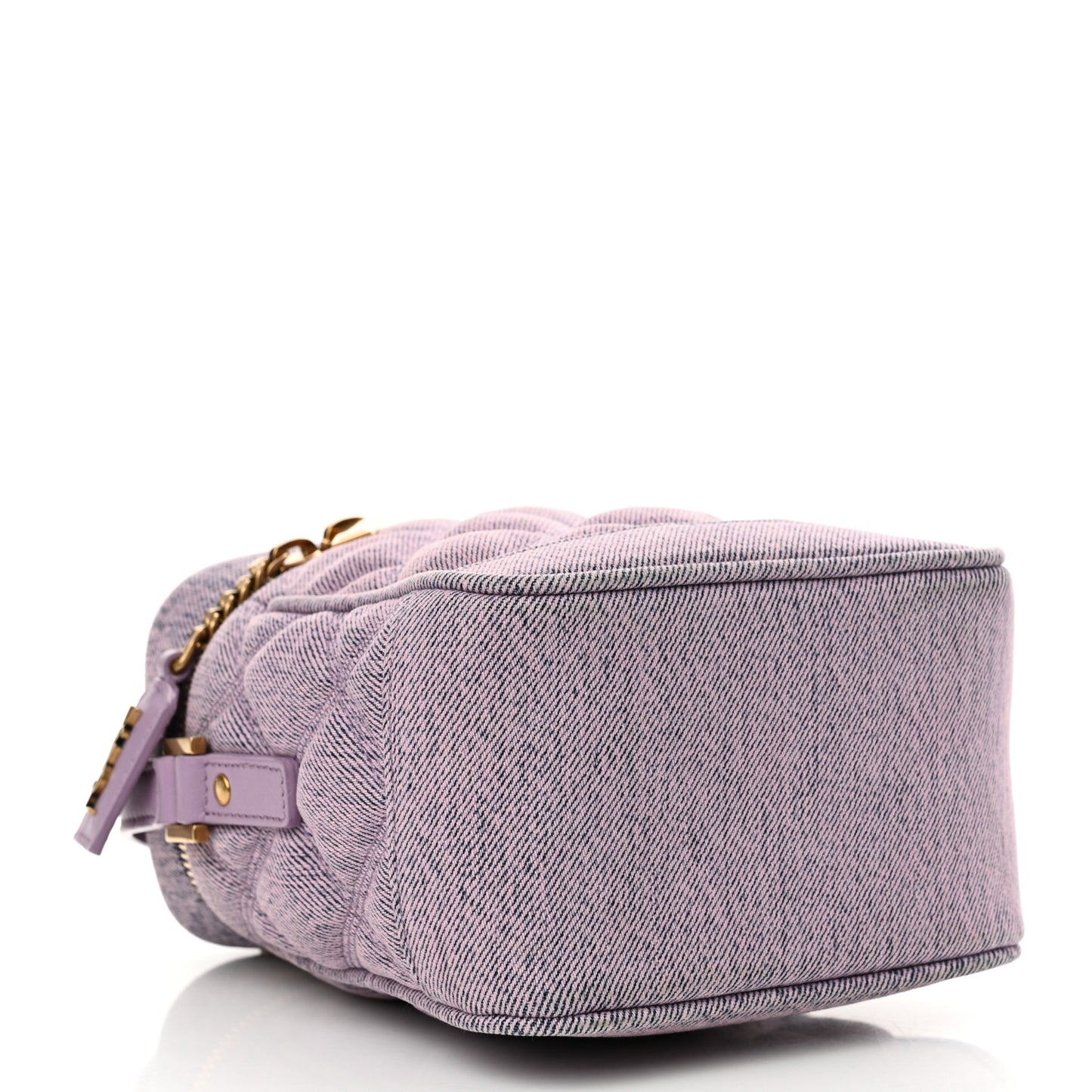 denim Quilted 80's Vanity Bag Bleached Lilac
