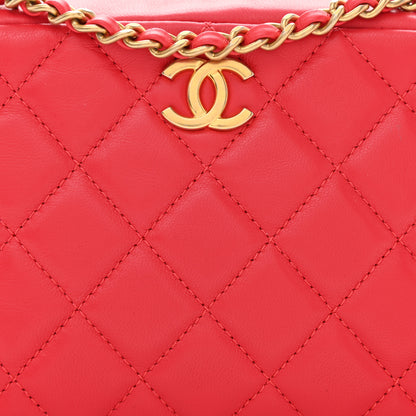 Chanel Lambskin Quilted CC Pearl Crush Camera Case Red 8 of 11