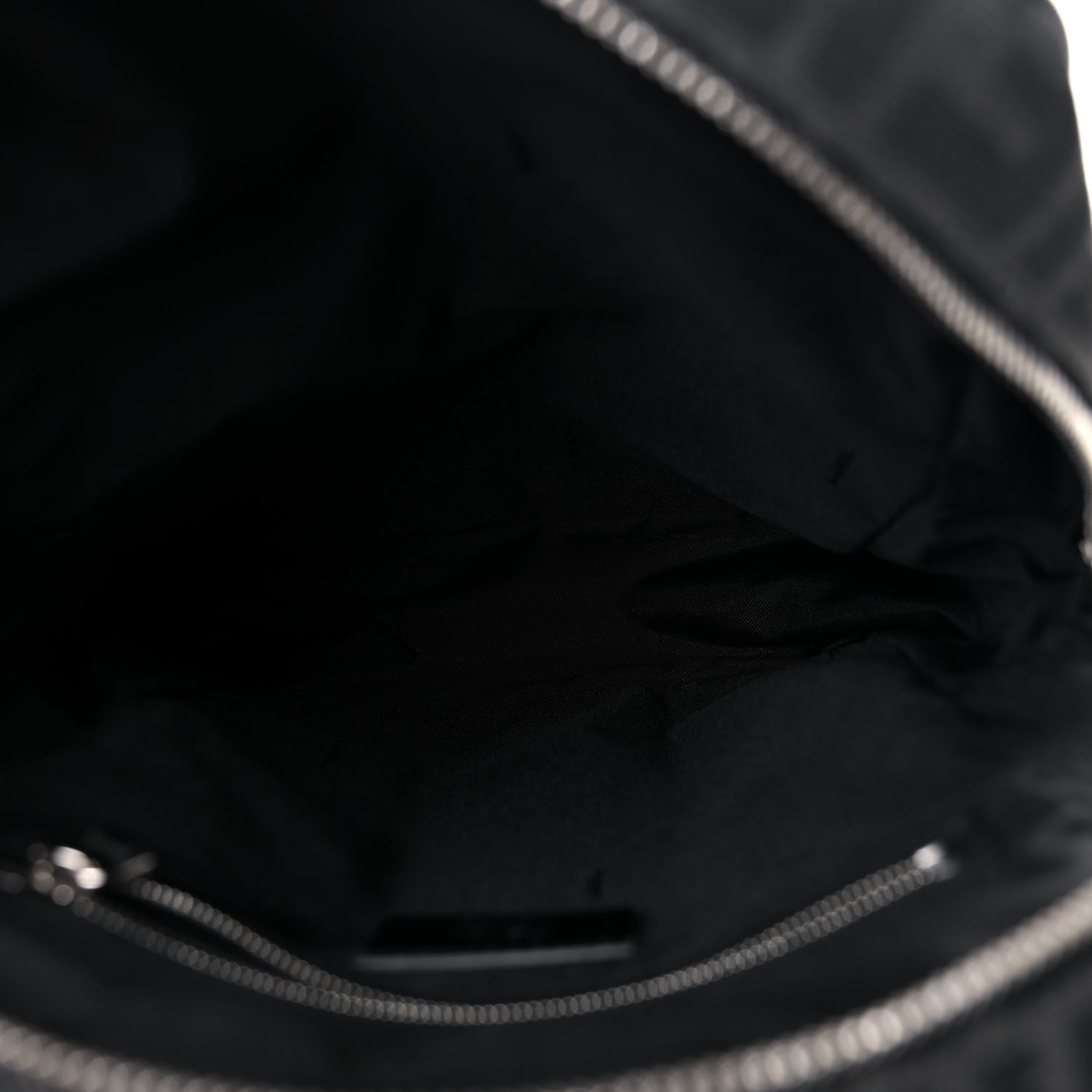 Fendi Recycled Fabric Jacquard Vitello Astro FF 1974 One-Shoulder Travel Backpack Asfalto Black 5 of 11