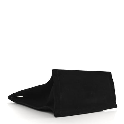 Saint Laurent Linen Calfskin Rive Gauche North South Tote Black 4 of 8