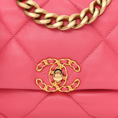 Chanel Lambskin Quilted Medium Chanel 19 Flap Pink 8 of 11