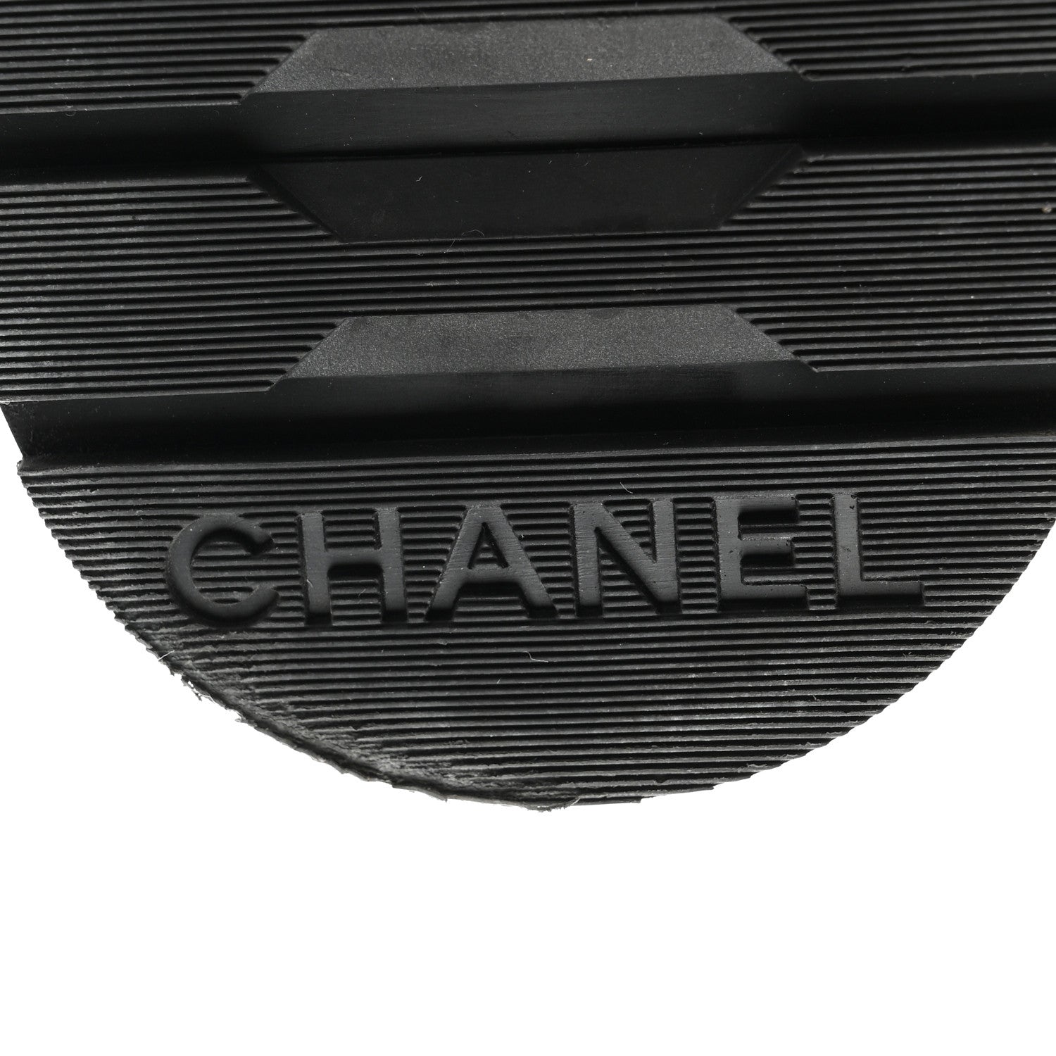 Chanel Shiny Goatskin Calfskin Quilted Lace Up Combat Boots 37.5 Black 7 of 10