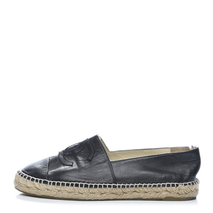 Chanel Lambskin CC Espadrilles 41 Black 1 of 12