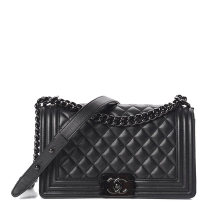 Chanel Caviar Quilted Medium Boy Flap So Black 1 of 11