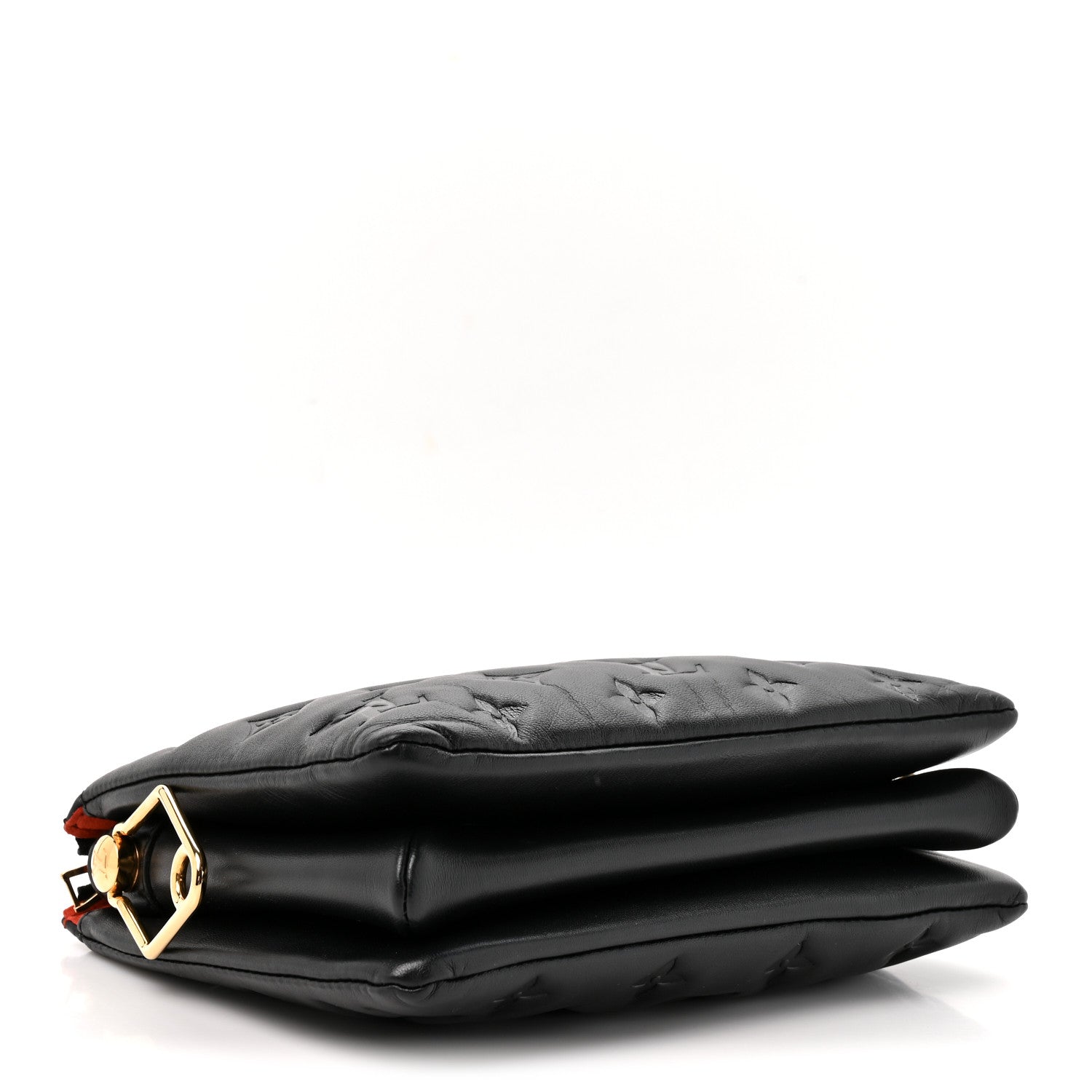 Louis Vuitton Lambskin Embossed Monogram Coussin BB Black 3 of 8