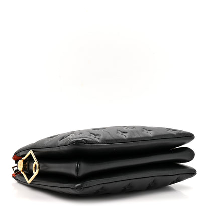 Louis Vuitton Lambskin Embossed Monogram Coussin BB Black 3 of 8