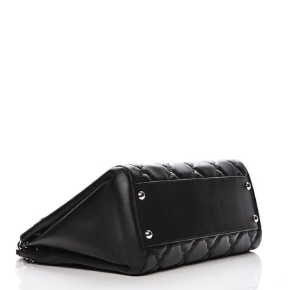 Chanel Calfskin Double Stitch Large Hamptons Flap Bag Black 4 of 9