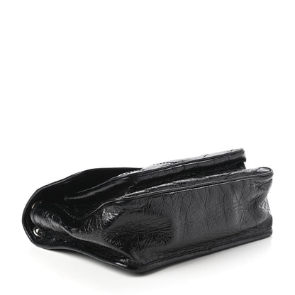 Saint Laurent Crinkled Calfskin Matelasse Monogram Medium Niki Chain Satchel Black 4 of 10