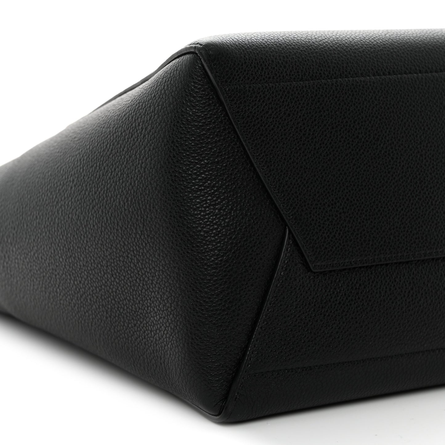 Soft Grained Calfskin Sangle Bucket Bag Black