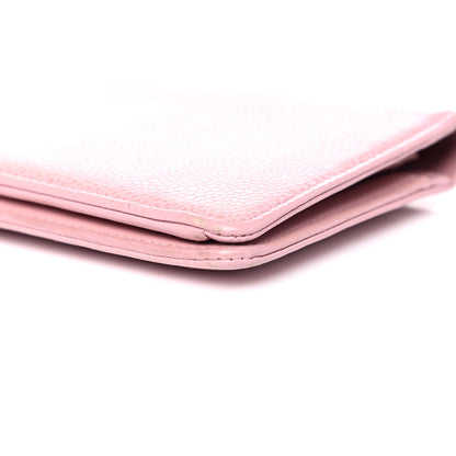 Chanel Caviar Timeless CC Yen Wallet Pink 16 of 17