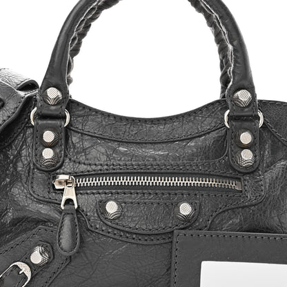Balenciaga Agneau Giant 12 Silver Hardware Mini City Gris Fossile Anthracite 8 of 10