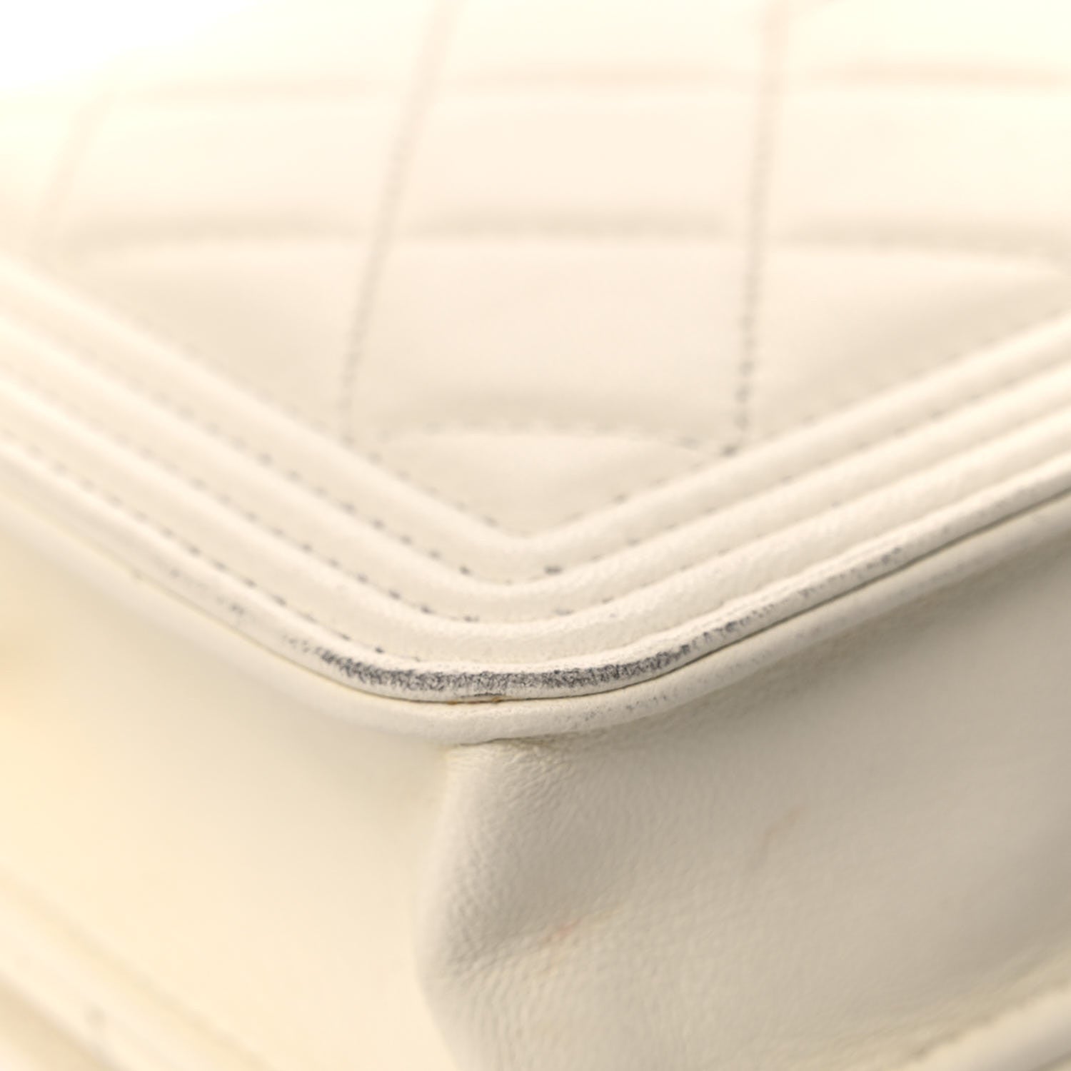 Chanel Caviar Quilted Boy Wallet On Chain WOC White 11 of 15