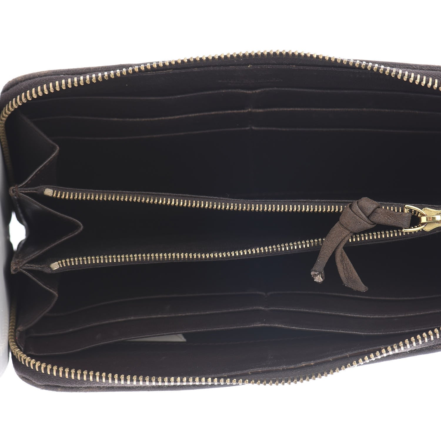 Bottega Veneta Nappa Intrecciato Zip Around Wallet Ebano 5 of 12