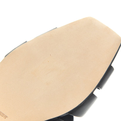 Saint Laurent Calfskin Tribute 05 Slide Sandals 37 Black 9 of 13