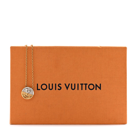 Louis Vuitton Metal L to V Necklace Gold Silver 8 of 8