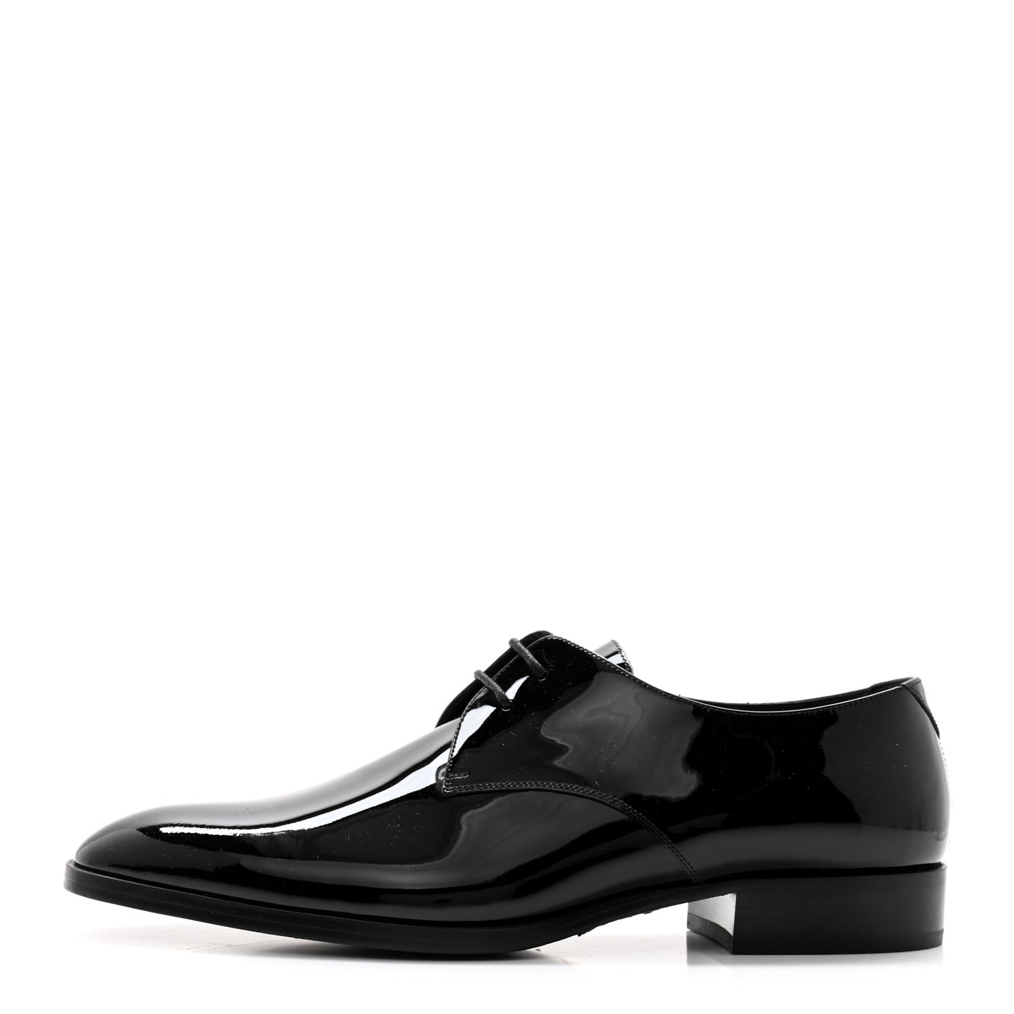 Patent Baltimora Lace Up Derby Shoes 38 Black
