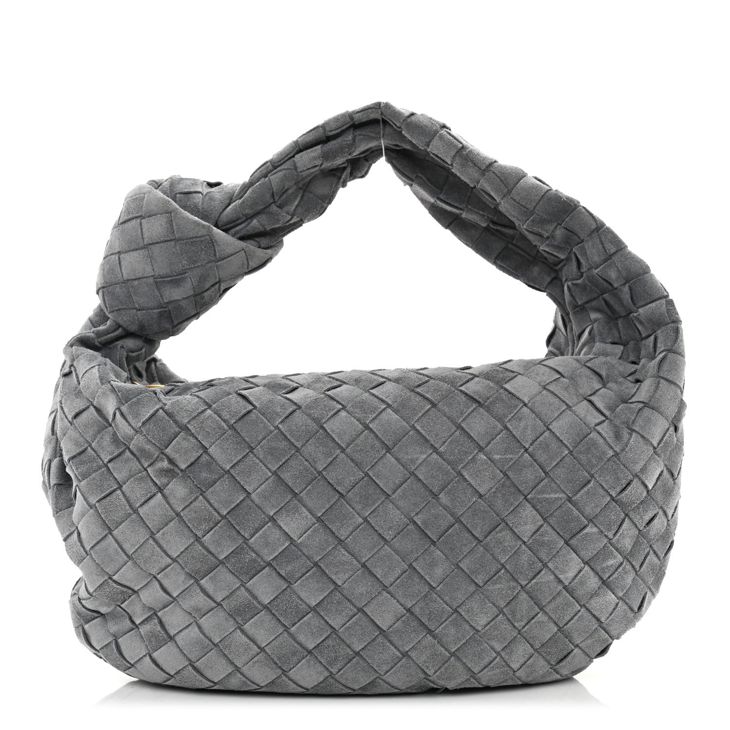 Bottega Veneta Suede Calfskin Intrecciato Teen Jodie Hobo Thunder 1 of 10