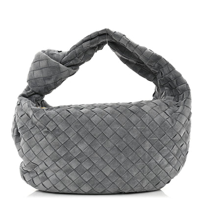 Bottega Veneta Suede Calfskin Intrecciato Teen Jodie Hobo Thunder 1 of 10