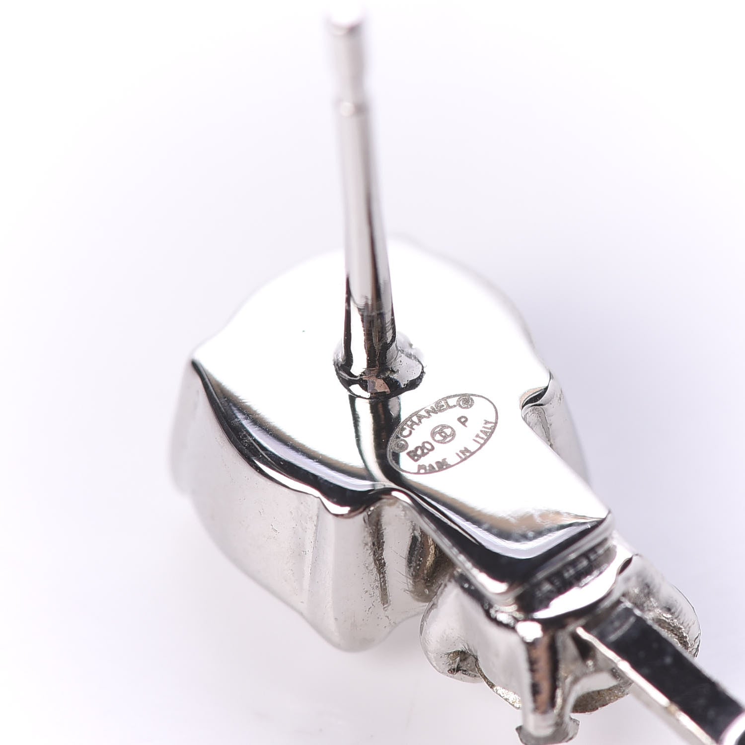 Chanel Crystal Starfall Drop Long CC Earrings Silver 4 of 5