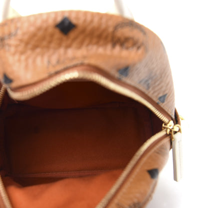 MCM Visetos X-Mini Stark Backpack Cognac White 4 of 10