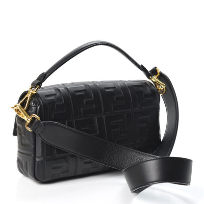 Fendi Nappa FF 1974 Embossed Baguette Black 2 of 12