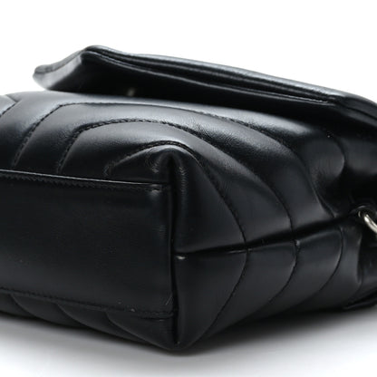 Saint Laurent Calfskin Y Quilted Monogram Toy Loulou Crossbody Bag Black 9 of 9