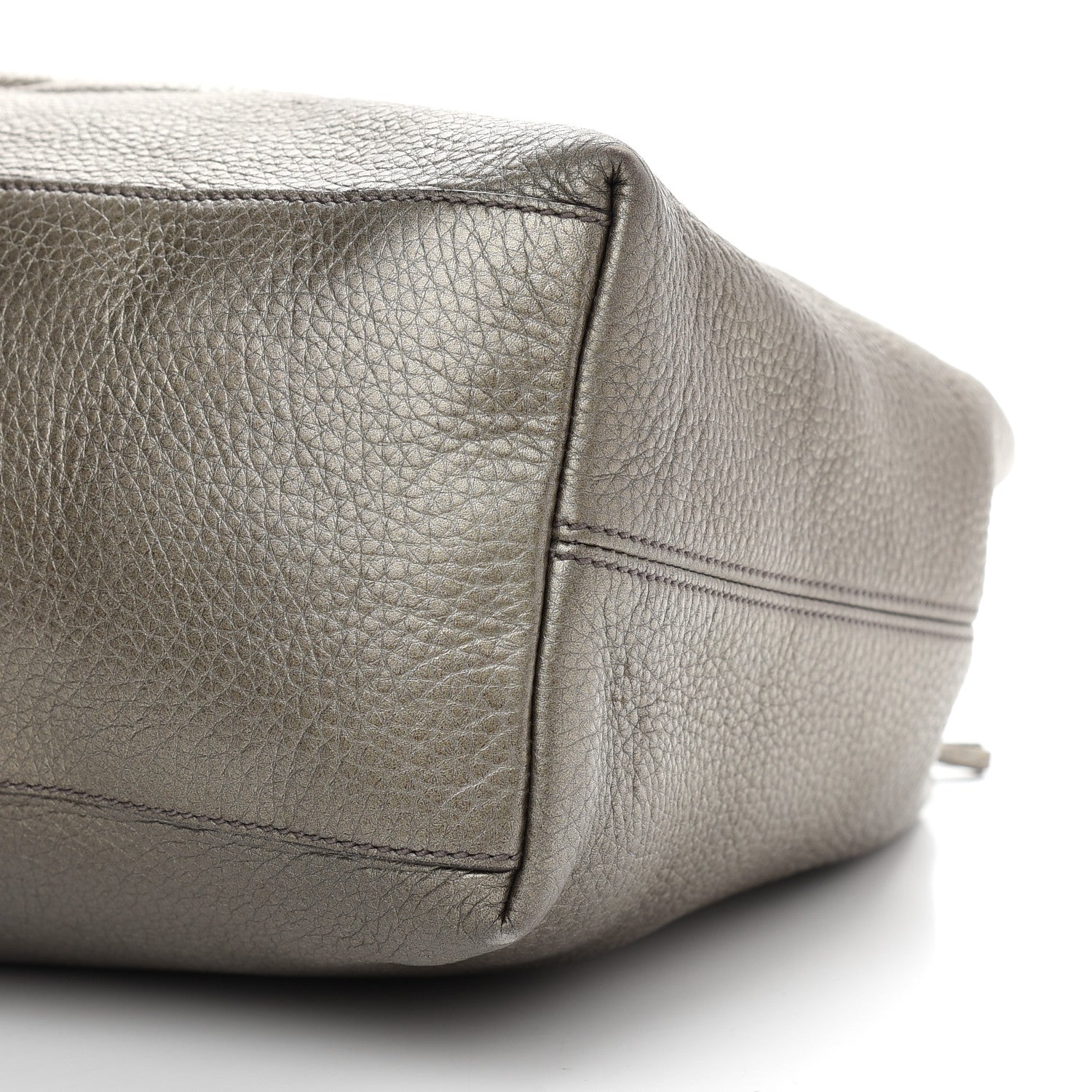 Gucci Metallic Pebbled Calfskin Medium Soho Chain Shoulder Bag Sasso 8 of 15
