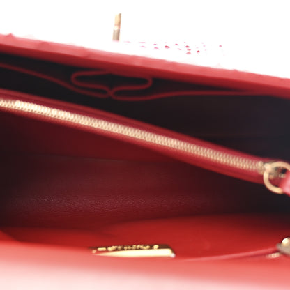 Chanel Snakeskin Small Coco Handle Flap Red 6 of 12