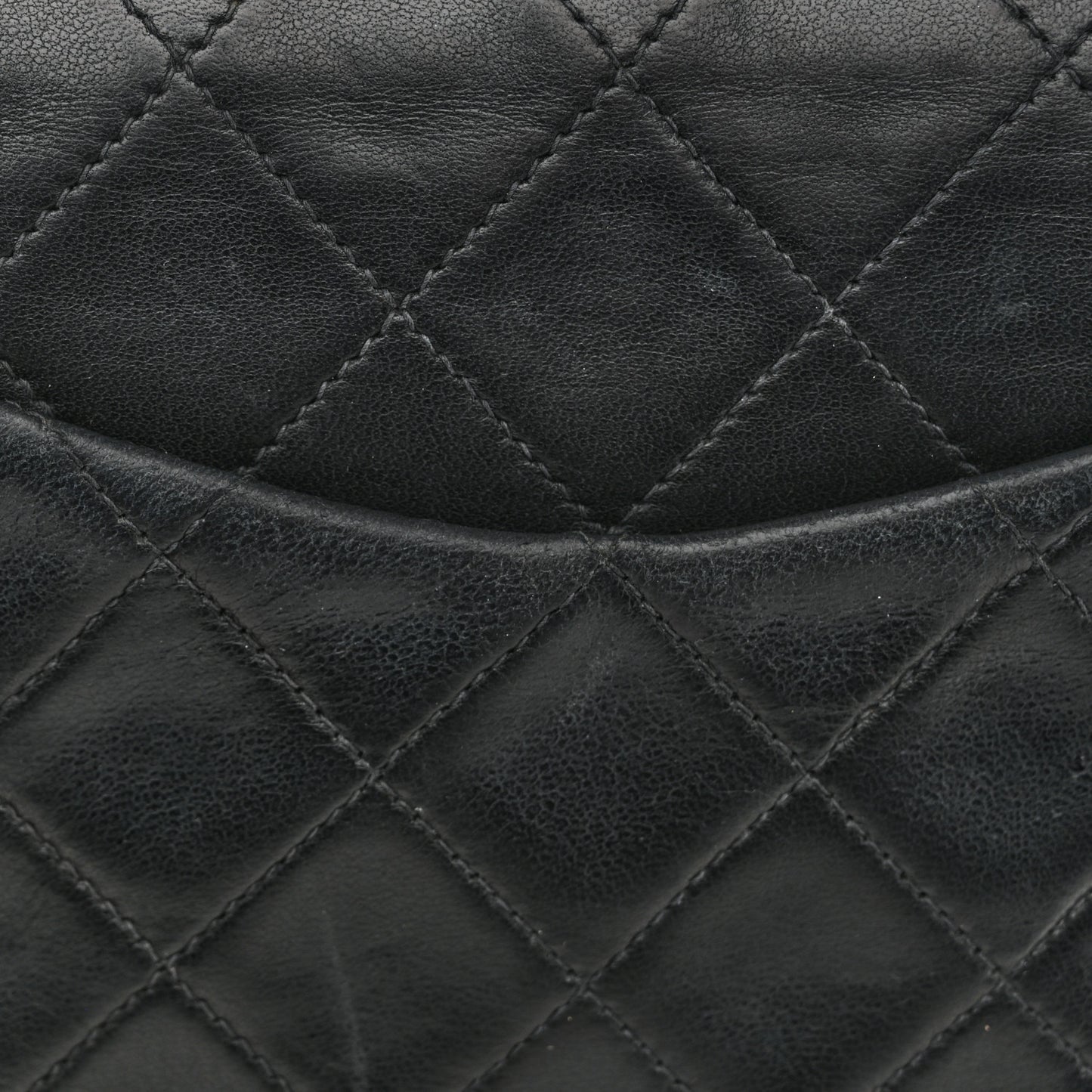 Lambskin Quilted Small Double Flap Black