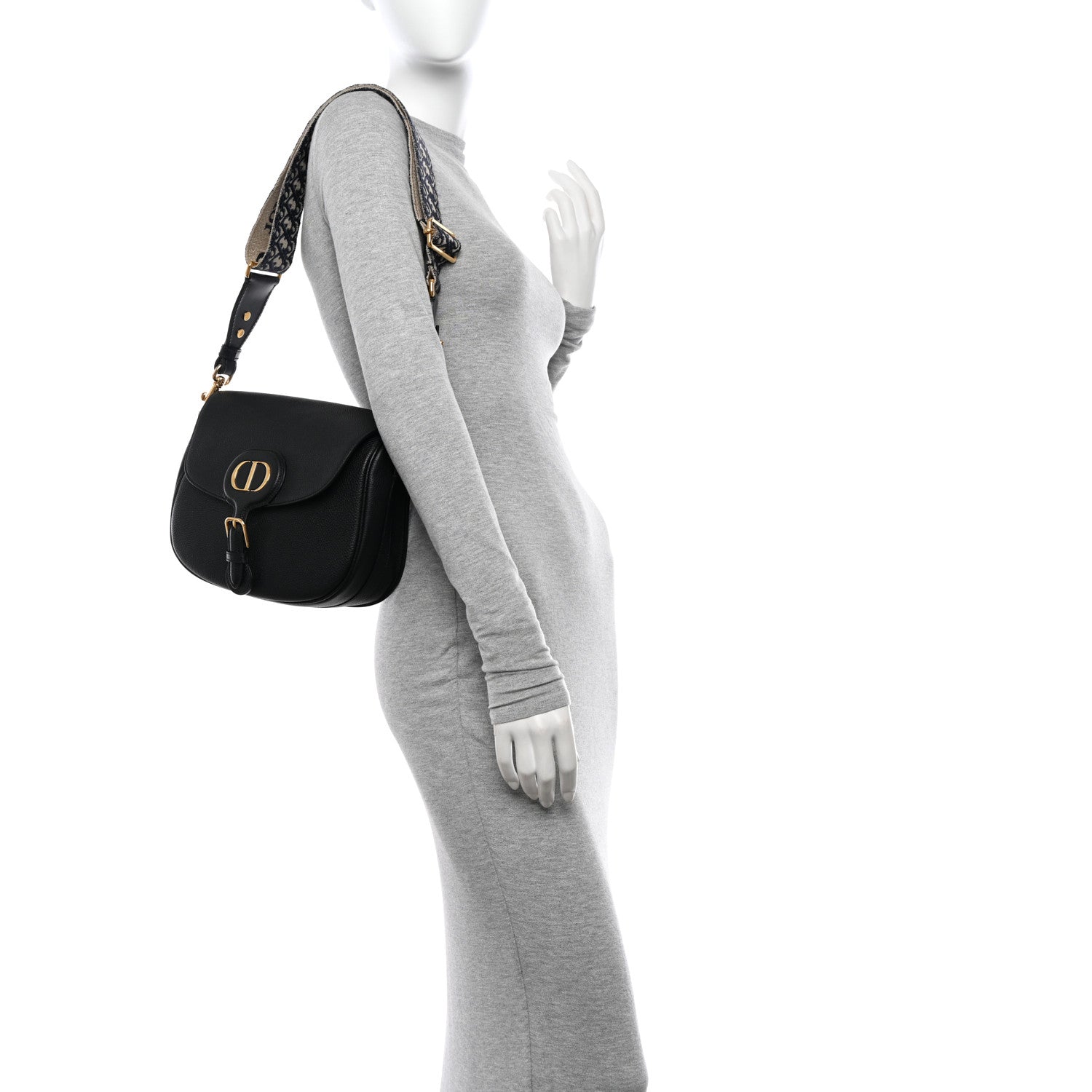 Christian Dior Grained Calfskin Large Bobby Flap Black 2 of 9