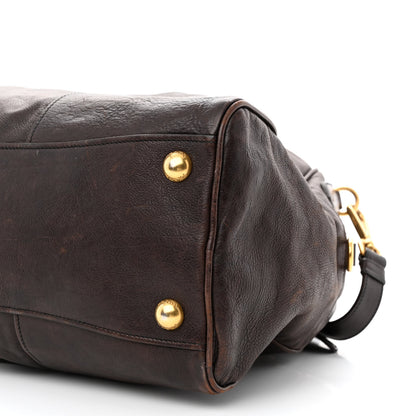 Prada Glace Calf Large Dome Satchel Moro 12 of 16