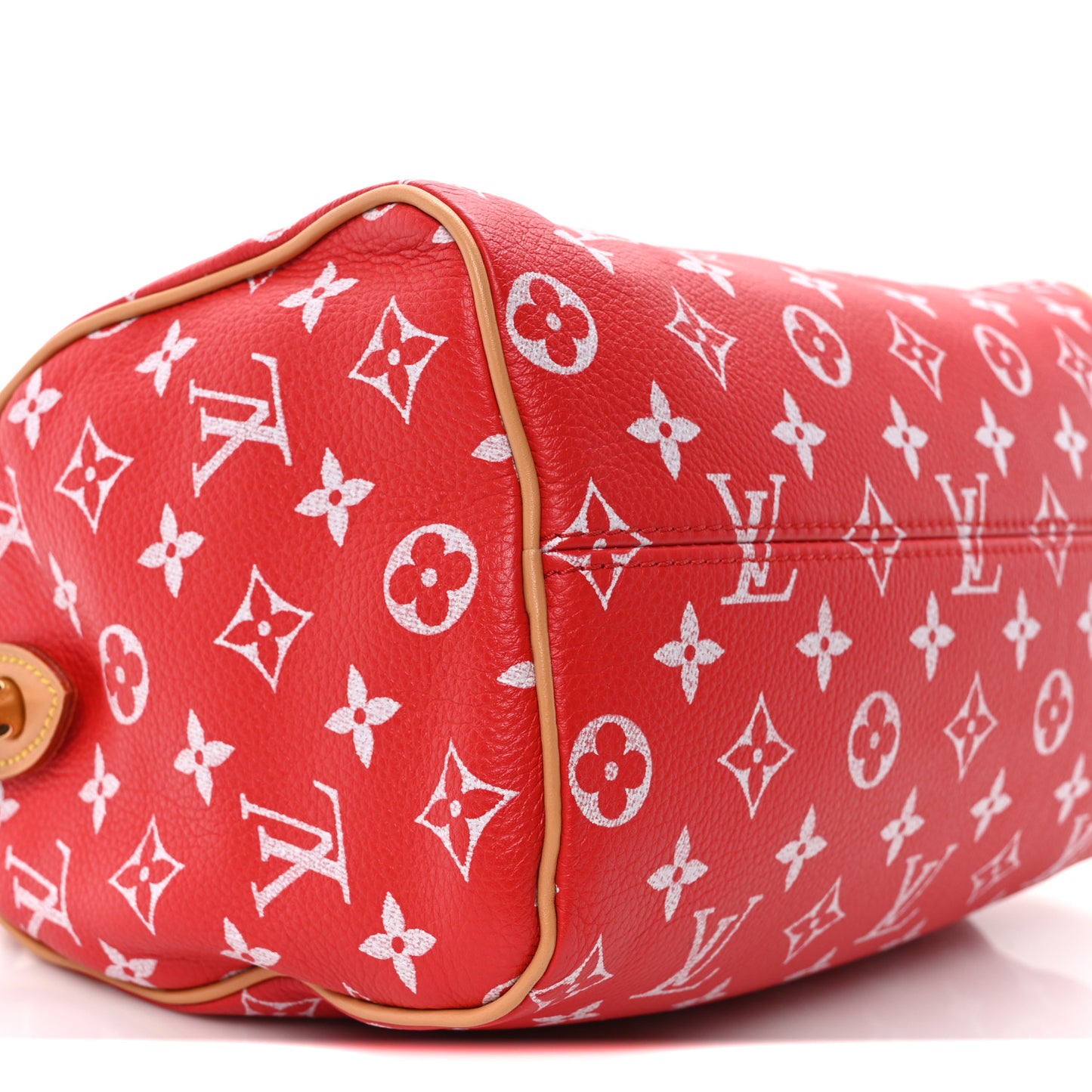 Soft Calfskin Monogram Speedy P9 Bandouliere 25 Red