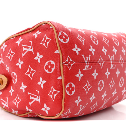Louis Vuitton Soft Calfskin Monogram Speedy P9 Bandouliere 25 Red 9 of 10