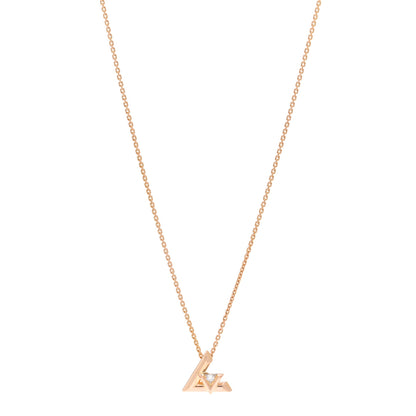 Louis Vuitton 18K Pink Gold Diamond Small LV Volt One Pendant Necklace 1 of 5