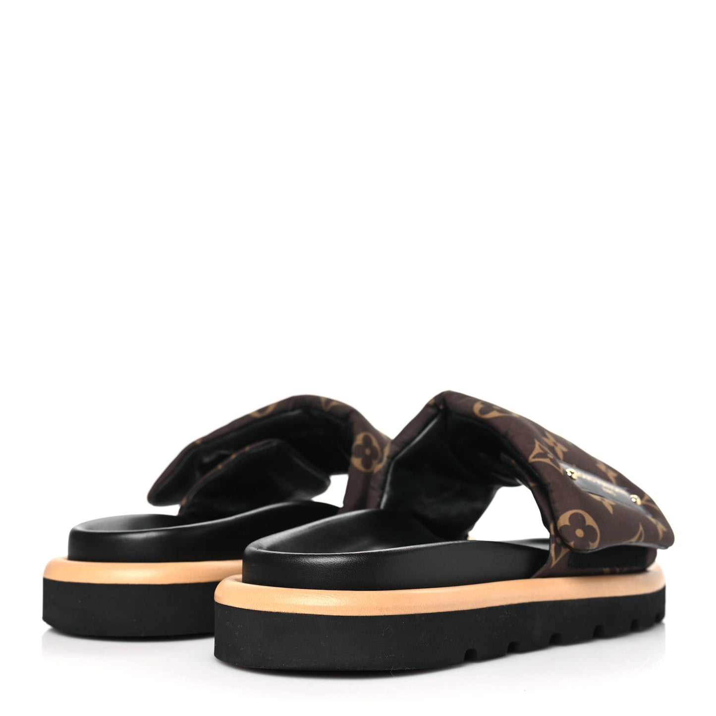 Nylon Monogram Pool Pillow Comfort Mule 37 Cacao Brown