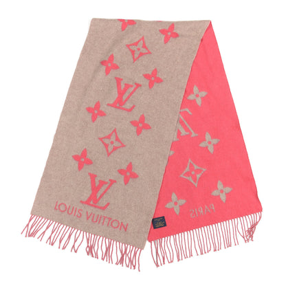 Louis Vuitton Cashmere Monogram Reykjavik Scarf White Pink 2 of 3