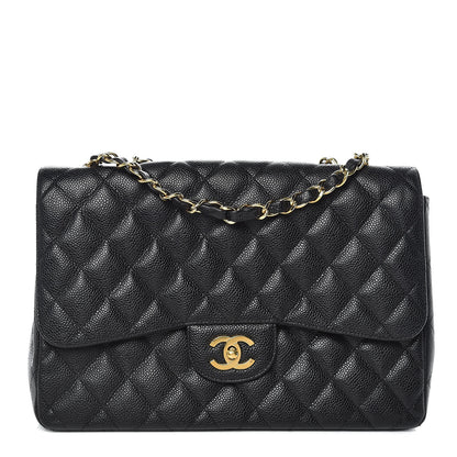 Chanel Caviar Quilted Jumbo Single Flap Black 1 of 14