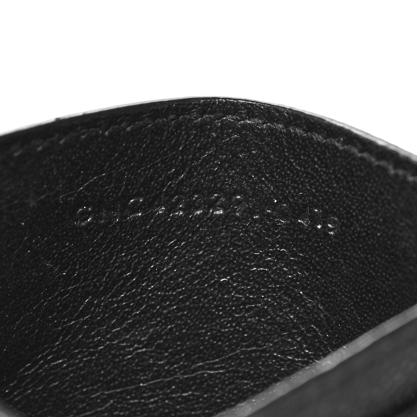 Grain De Poudre Matelasse Chevron Monogram Credit Card Case Black